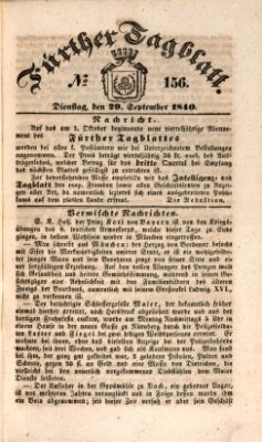 Fürther Tagblatt Dienstag 29. September 1840