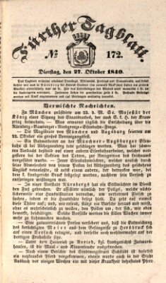 Fürther Tagblatt Dienstag 27. Oktober 1840