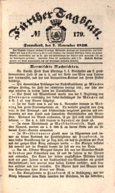 Fürther Tagblatt Samstag 7. November 1840