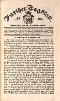 Fürther Tagblatt Samstag 14. November 1840