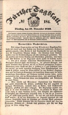 Fürther Tagblatt Dienstag 17. November 1840