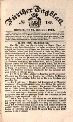 Fürther Tagblatt Mittwoch 25. November 1840