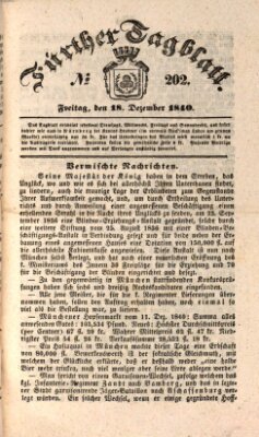 Fürther Tagblatt Freitag 18. Dezember 1840