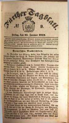 Fürther Tagblatt Freitag 15. Januar 1841