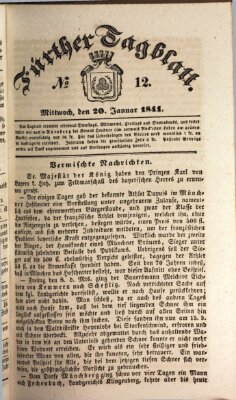 Fürther Tagblatt Mittwoch 20. Januar 1841