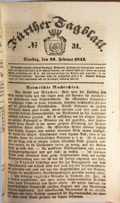 Fürther Tagblatt Dienstag 23. Februar 1841