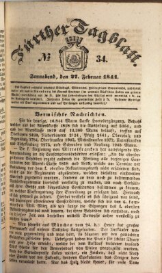 Fürther Tagblatt Samstag 27. Februar 1841