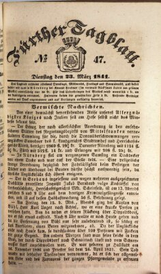 Fürther Tagblatt Montag 22. März 1841