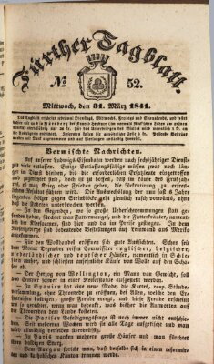 Fürther Tagblatt Mittwoch 31. März 1841