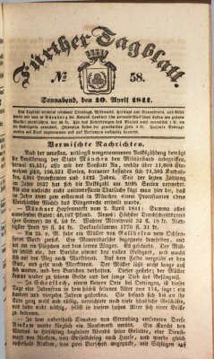 Fürther Tagblatt Samstag 10. April 1841