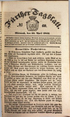 Fürther Tagblatt Mittwoch 14. April 1841