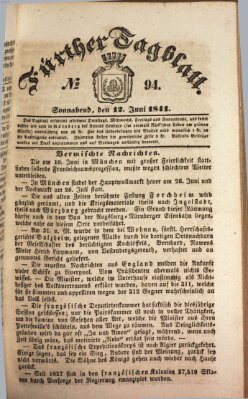 Fürther Tagblatt Samstag 12. Juni 1841