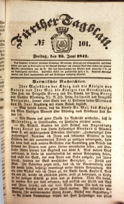 Fürther Tagblatt Freitag 25. Juni 1841