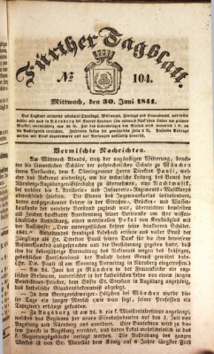 Fürther Tagblatt Mittwoch 30. Juni 1841