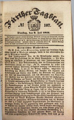 Fürther Tagblatt Dienstag 6. Juli 1841