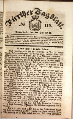 Fürther Tagblatt Samstag 10. Juli 1841