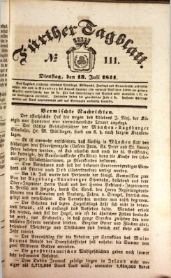 Fürther Tagblatt Dienstag 13. Juli 1841