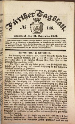 Fürther Tagblatt Samstag 11. September 1841