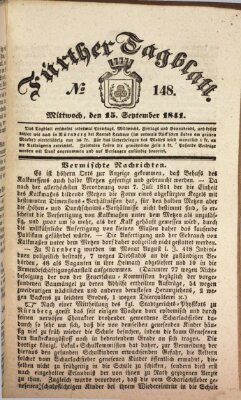 Fürther Tagblatt Mittwoch 15. September 1841