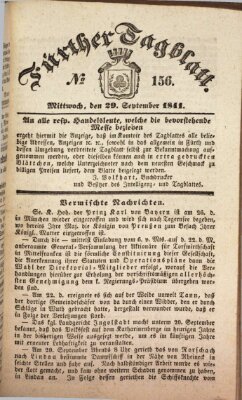 Fürther Tagblatt Mittwoch 29. September 1841