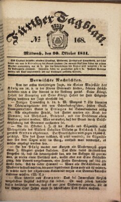 Fürther Tagblatt Mittwoch 20. Oktober 1841