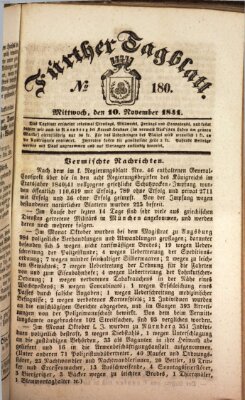 Fürther Tagblatt Mittwoch 10. November 1841