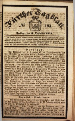 Fürther Tagblatt Freitag 3. Dezember 1841