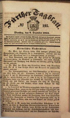 Fürther Tagblatt Dienstag 7. Dezember 1841