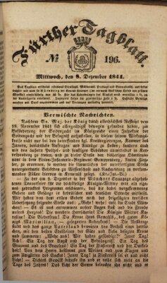 Fürther Tagblatt Mittwoch 8. Dezember 1841