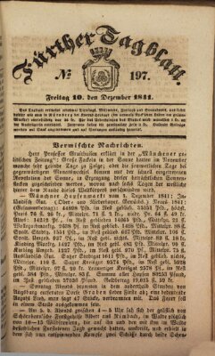 Fürther Tagblatt Freitag 10. Dezember 1841