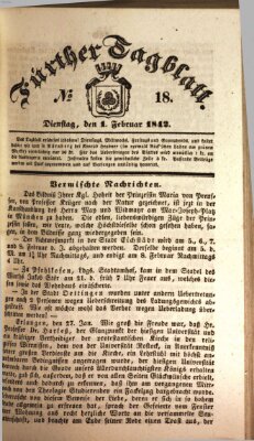 Fürther Tagblatt Dienstag 1. Februar 1842