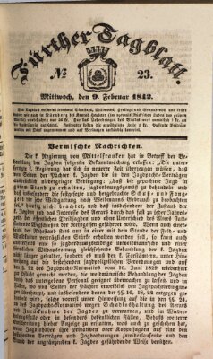 Fürther Tagblatt Mittwoch 9. Februar 1842