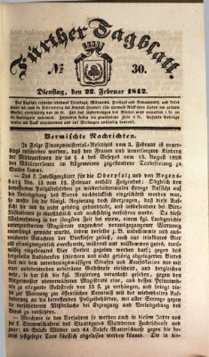 Fürther Tagblatt Dienstag 22. Februar 1842