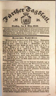 Fürther Tagblatt Dienstag 8. März 1842