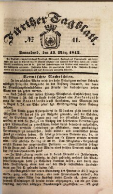 Fürther Tagblatt Samstag 12. März 1842