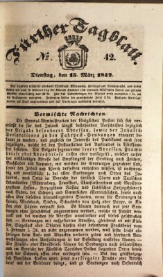 Fürther Tagblatt Dienstag 15. März 1842