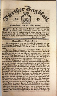 Fürther Tagblatt Samstag 19. März 1842