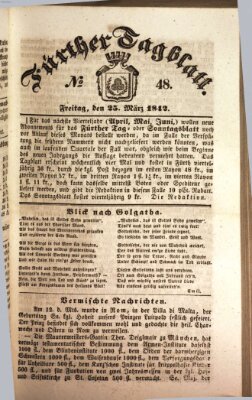 Fürther Tagblatt Freitag 25. März 1842