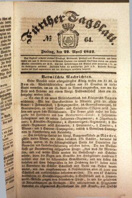 Fürther Tagblatt Freitag 22. April 1842