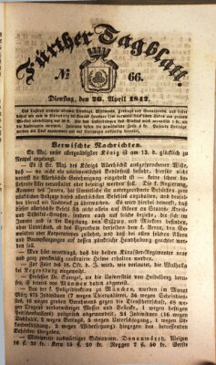 Fürther Tagblatt Dienstag 26. April 1842