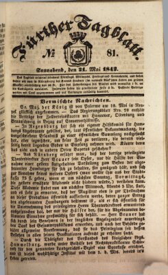 Fürther Tagblatt Samstag 21. Mai 1842