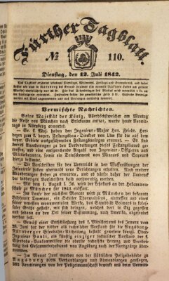 Fürther Tagblatt Dienstag 12. Juli 1842