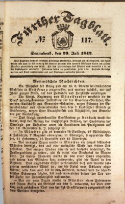 Fürther Tagblatt Samstag 23. Juli 1842