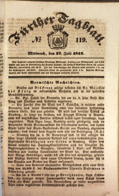 Fürther Tagblatt Mittwoch 27. Juli 1842