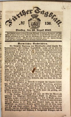 Fürther Tagblatt Dienstag 16. August 1842