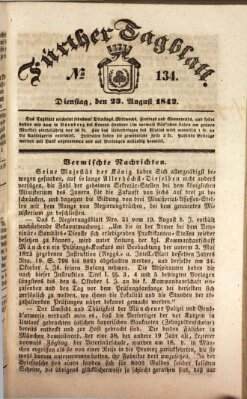 Fürther Tagblatt Dienstag 23. August 1842