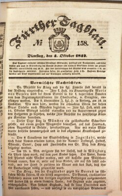 Fürther Tagblatt Dienstag 4. Oktober 1842