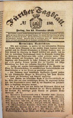 Fürther Tagblatt Freitag 11. November 1842