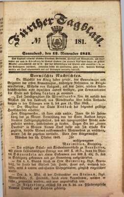 Fürther Tagblatt Samstag 12. November 1842