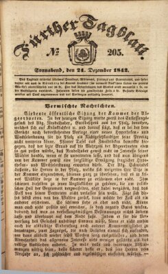 Fürther Tagblatt Samstag 24. Dezember 1842